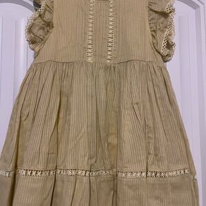 Noralee Isla Dress in lemon with Lace Accents. Size 2Y